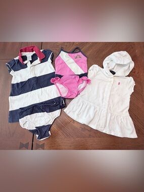 Adorable 3-piece Ralph Lauren baby girl bundle in size 9 months!